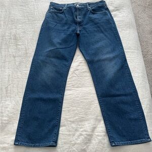 MOTHER The Ditcher Zip Hover straight leg Jeans
